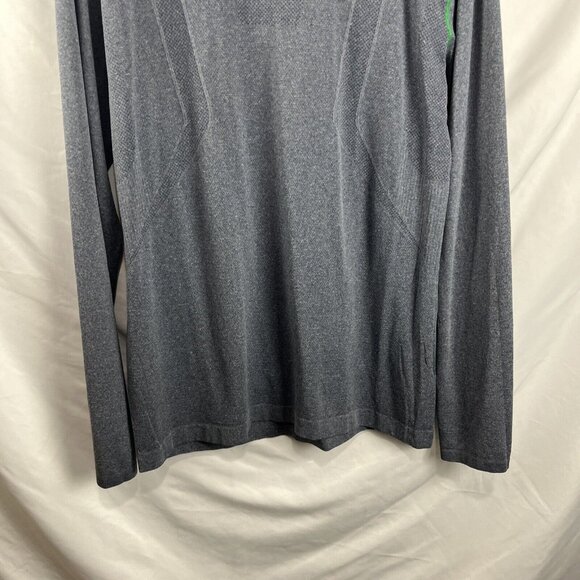 Lululemon Metal Vent Grey and Green 1/4 Zip Running Shirt Mens Size Large - Picture 9 of 12